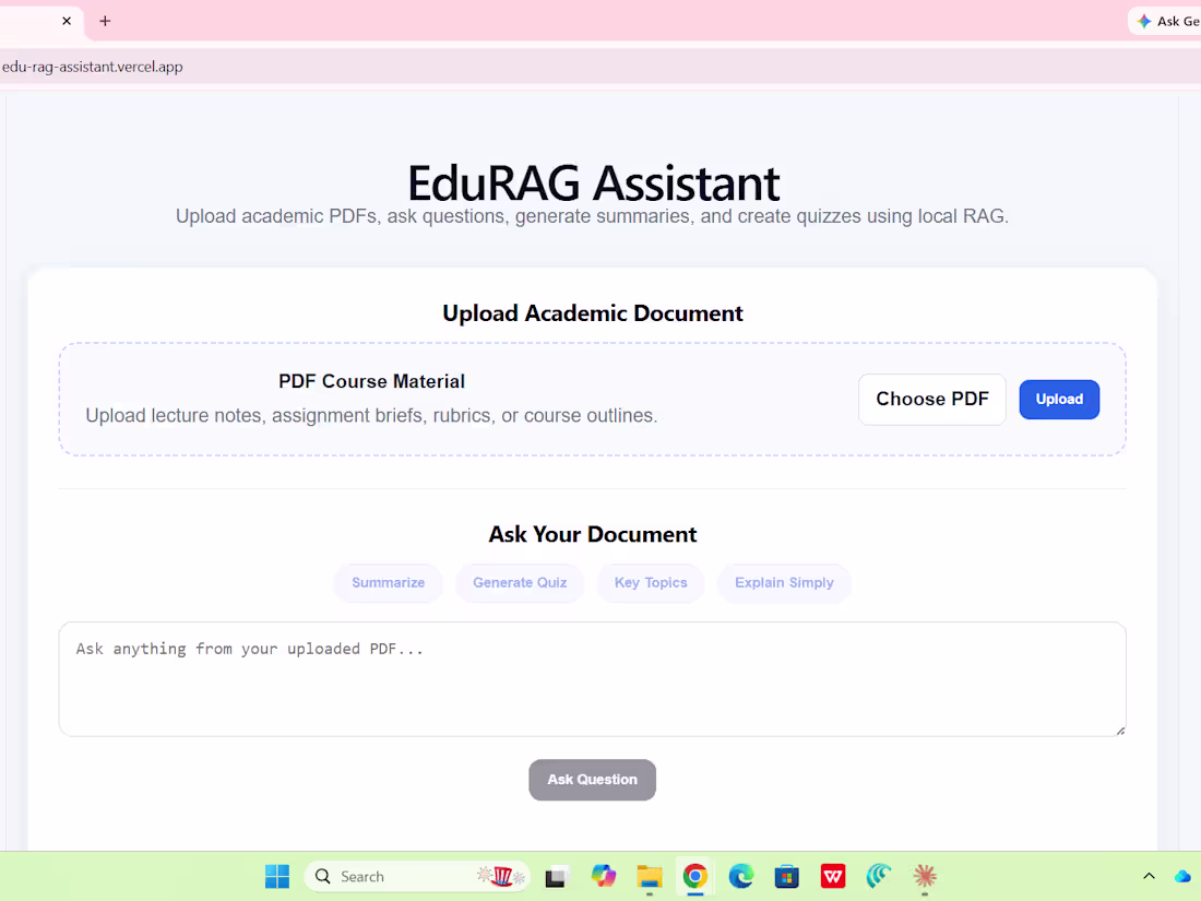 Cover image for Full-stack RAG application for document