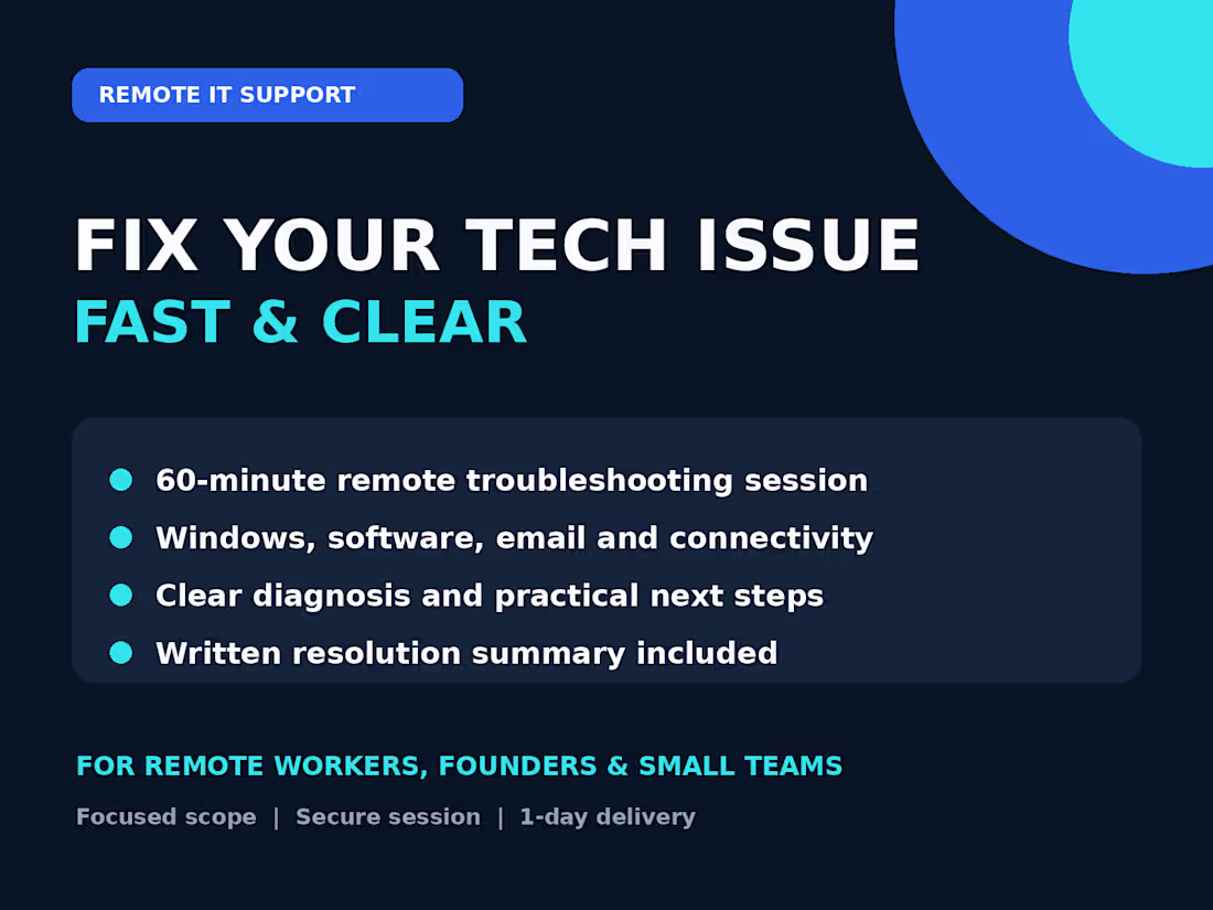 Cover image for Remote IT Support: VPN Issue Resolved