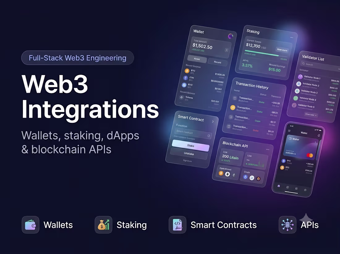 Cover image for Web3 Wallet, Staking & dApp Integrations