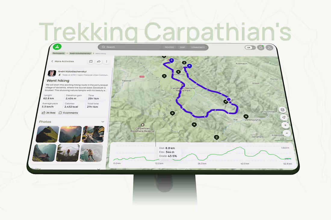Cover image for Trecking Mobile app and Web site
