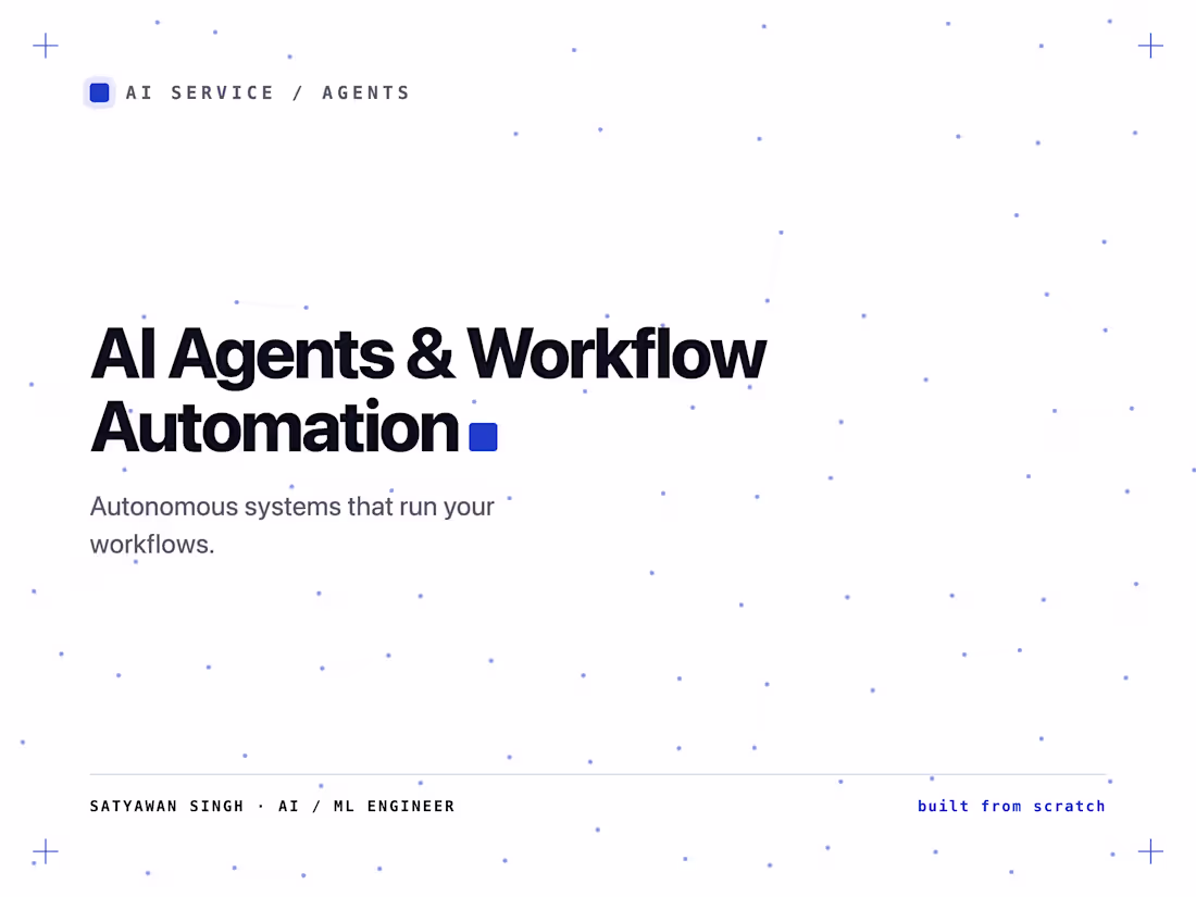 Cover image for AI/ML Engineering Custom Models, Agents & Systems