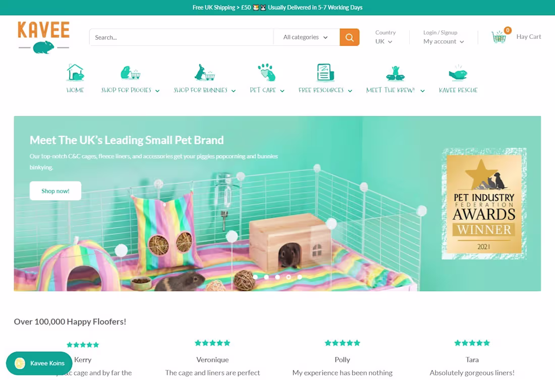 Cover image for Kavee Cage Shopify store