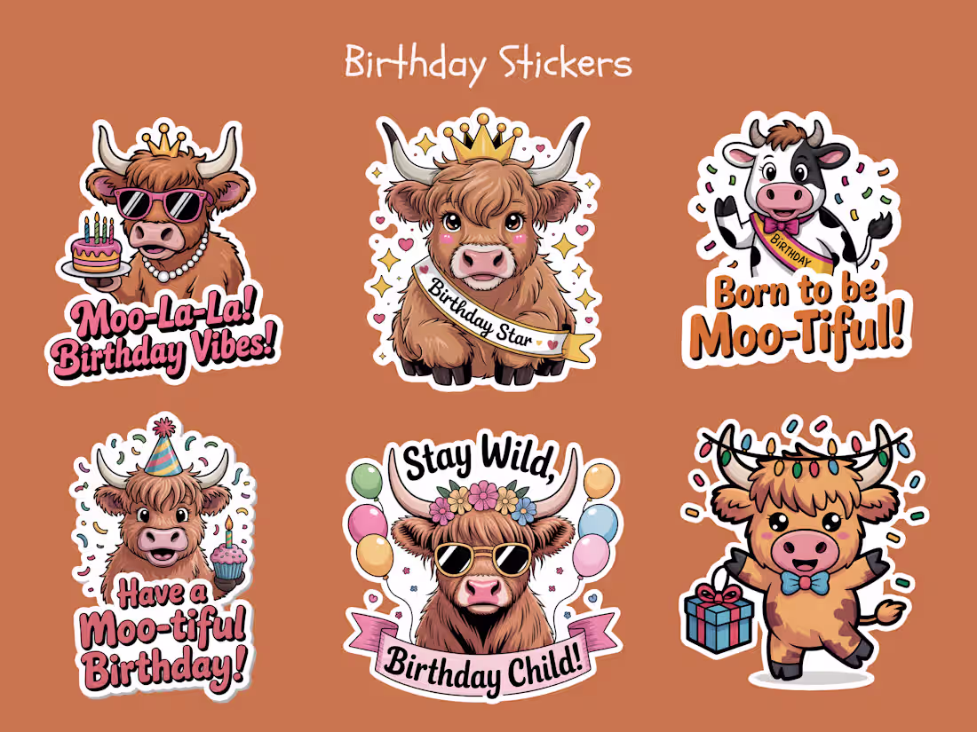 Cover image for I designed high-quality birthday sticker