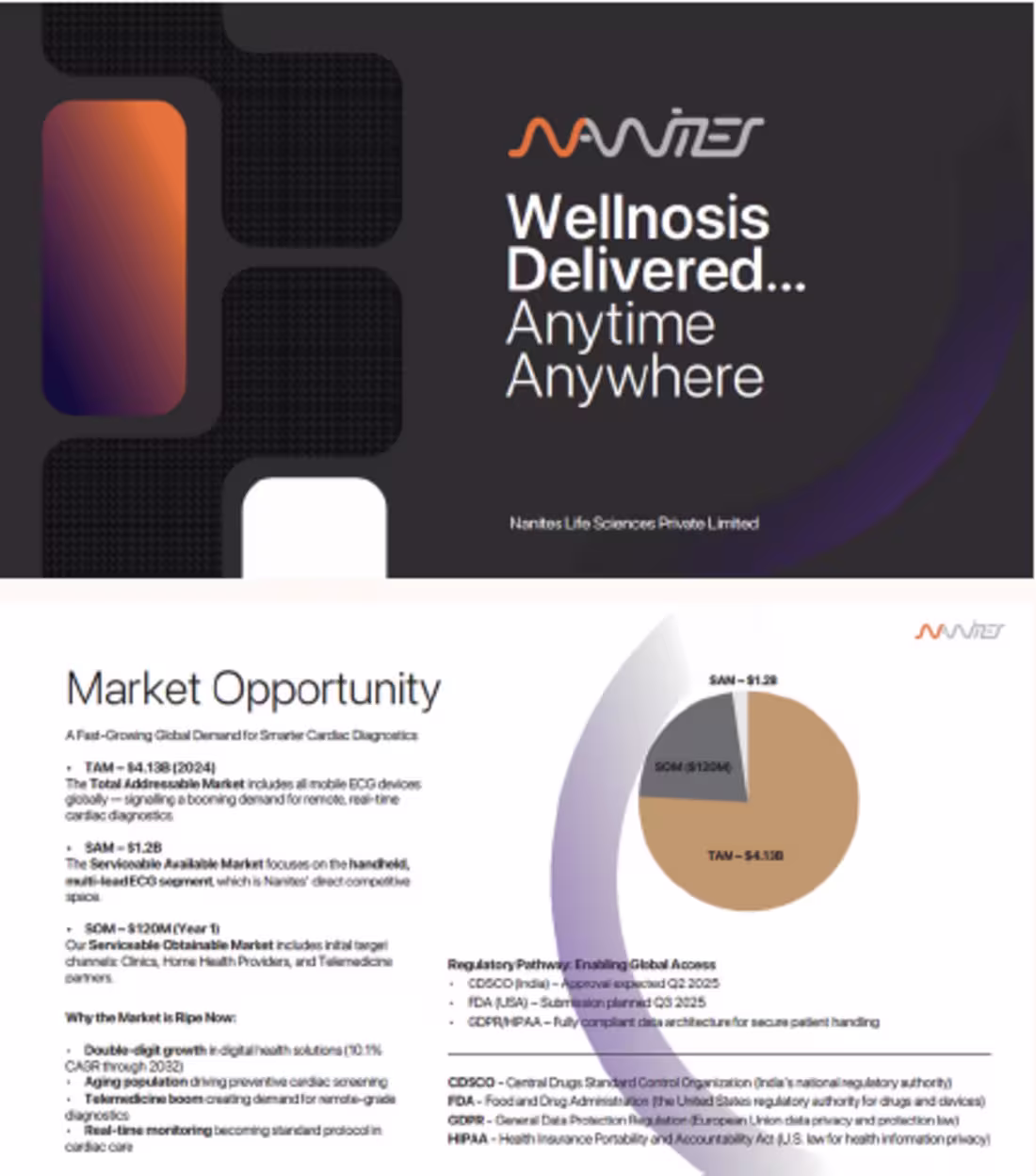 Cover image for Nanites Life Sciences Private Limited - Investment Pitch Deck