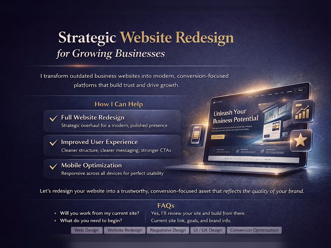 Cover image for Strategic Website Redesign for Growing Businesses