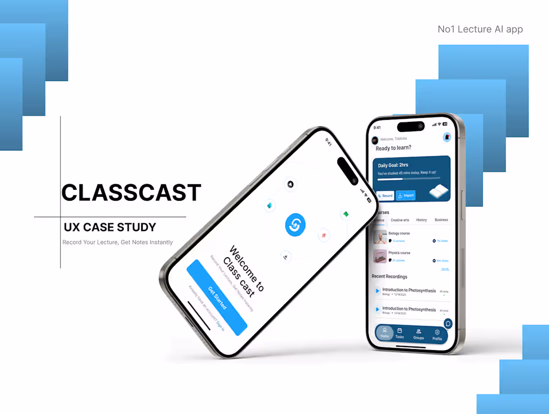 Cover image for ClassCast - An AI powered E-Learning app (Case Study)