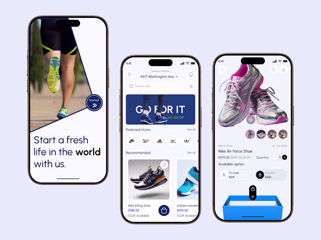 Cover image for Shoes-Story Mobile App Design