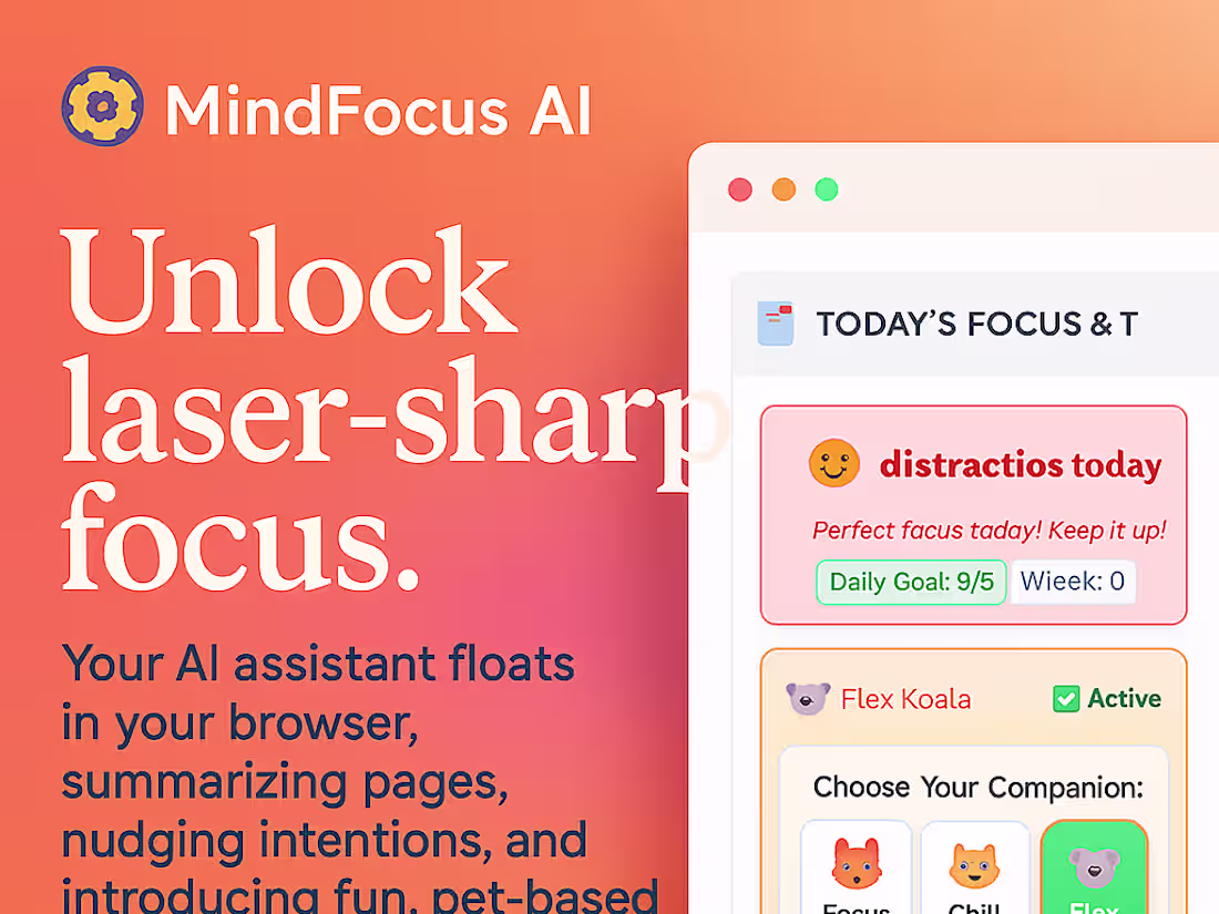 Cover image for Focus Companion AI Development