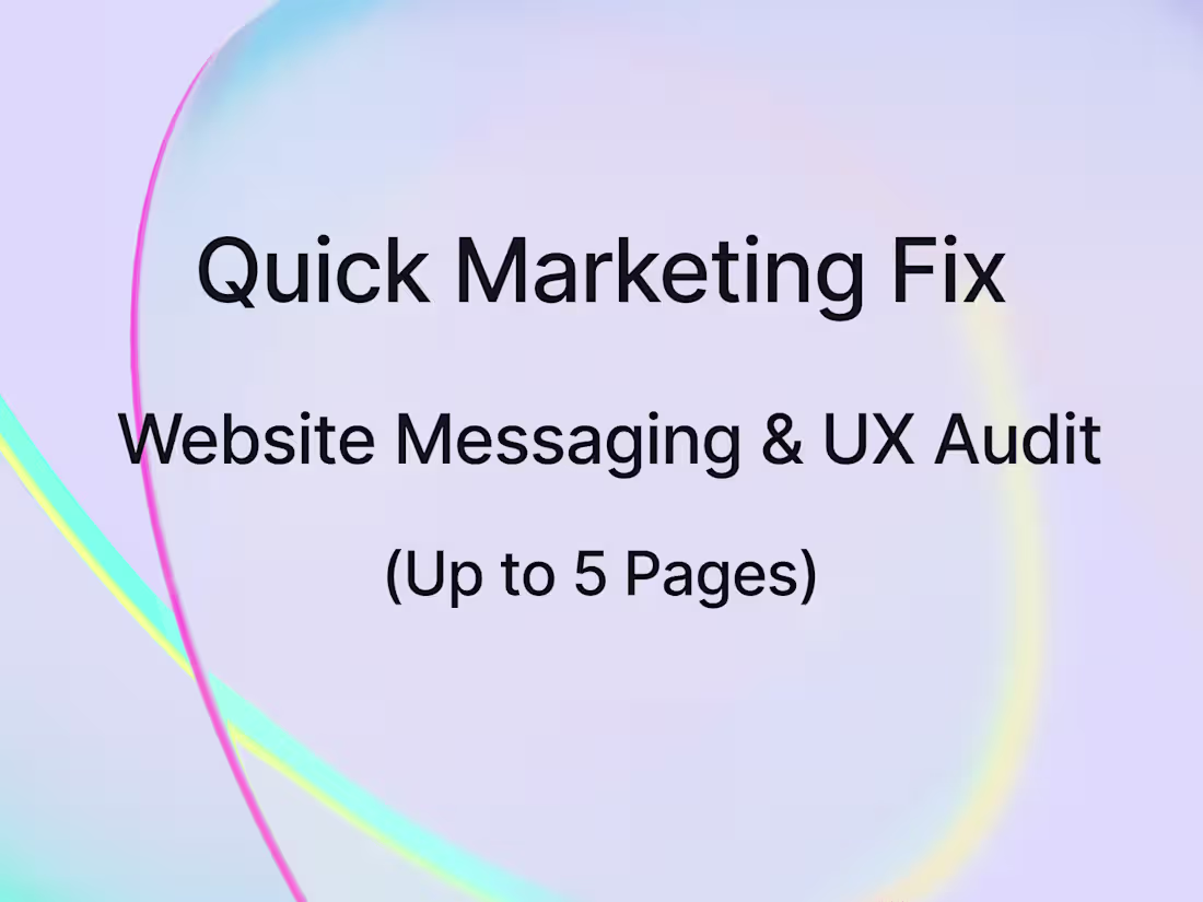 Cover image for Quick Marketing Fix - Website Audit for B2B Service Businesses