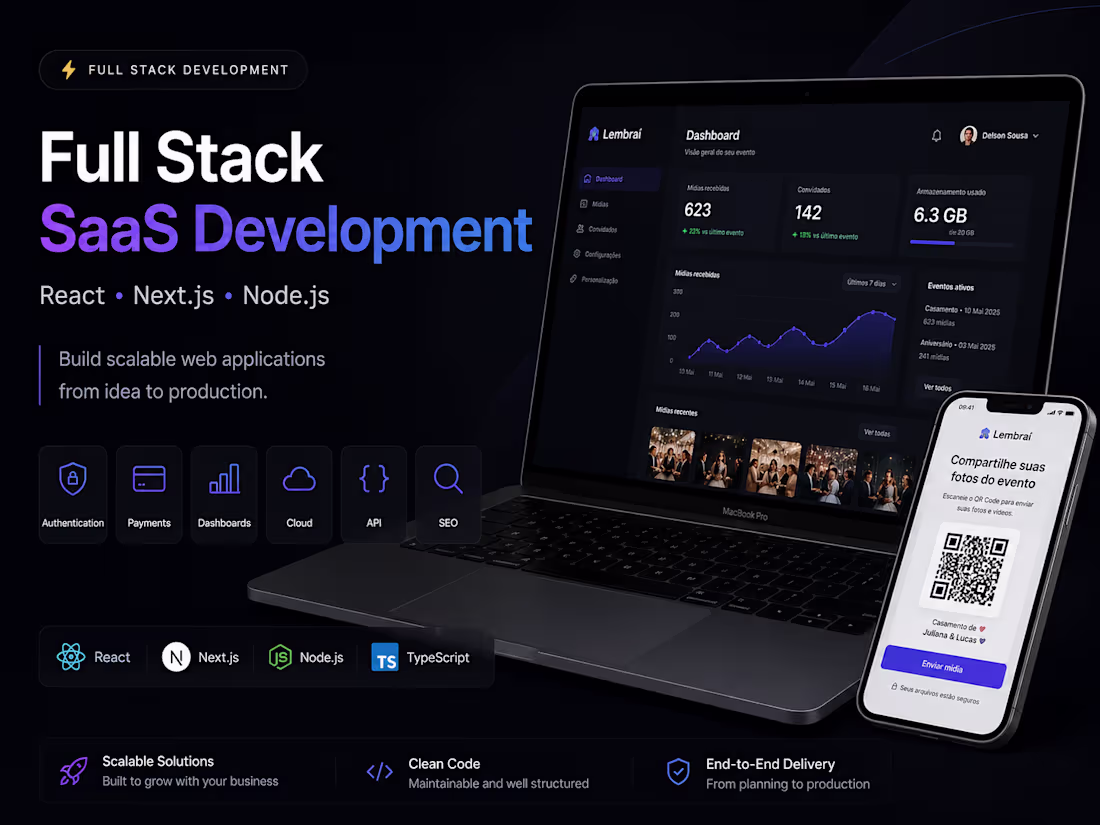 Cover image for Build a scalable SaaS with React, Next.js & Node.js