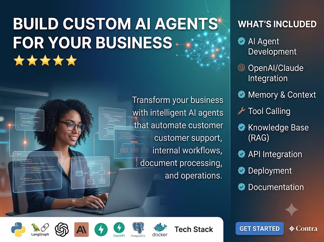 Cover image for Build Custom AI Agents for Your Business ⭐⭐⭐⭐⭐