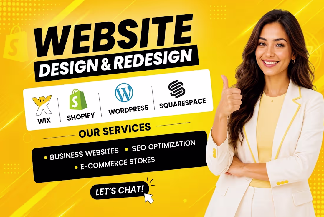 Cover image for Create pro website design on wix, wordpress,shopify, squarespace