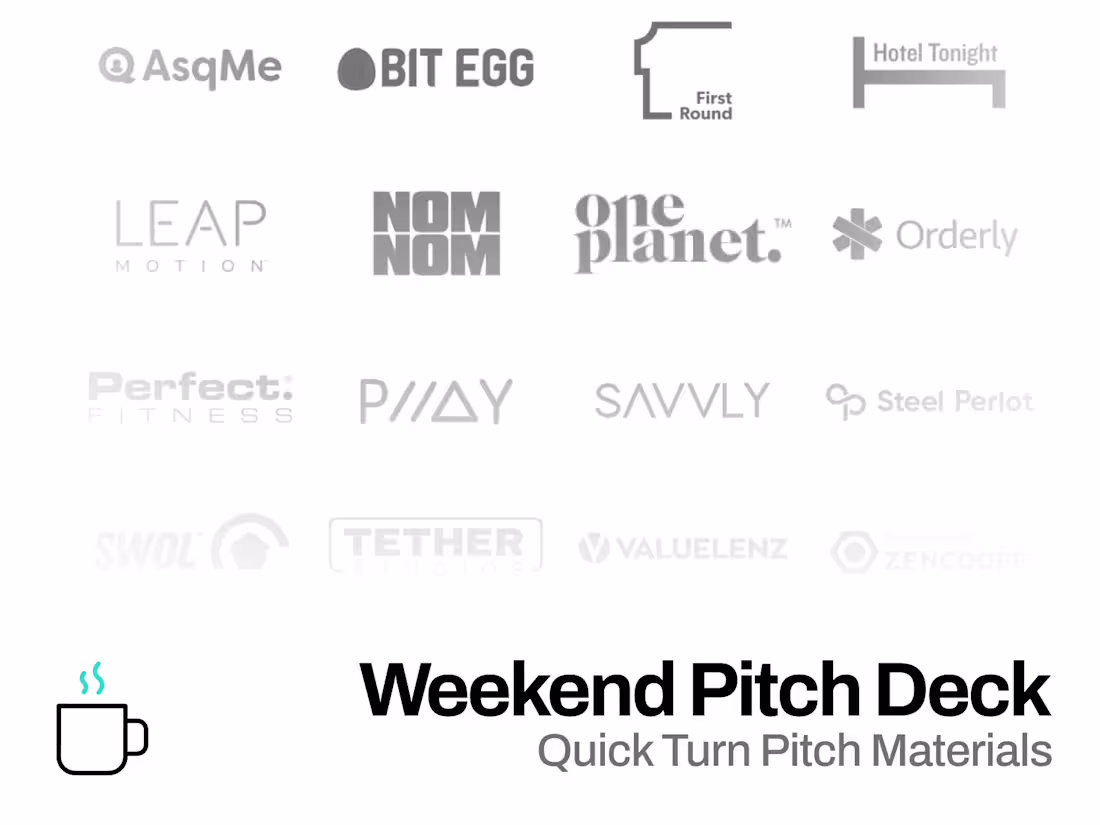 Cover image for Weekend Pitch Deck