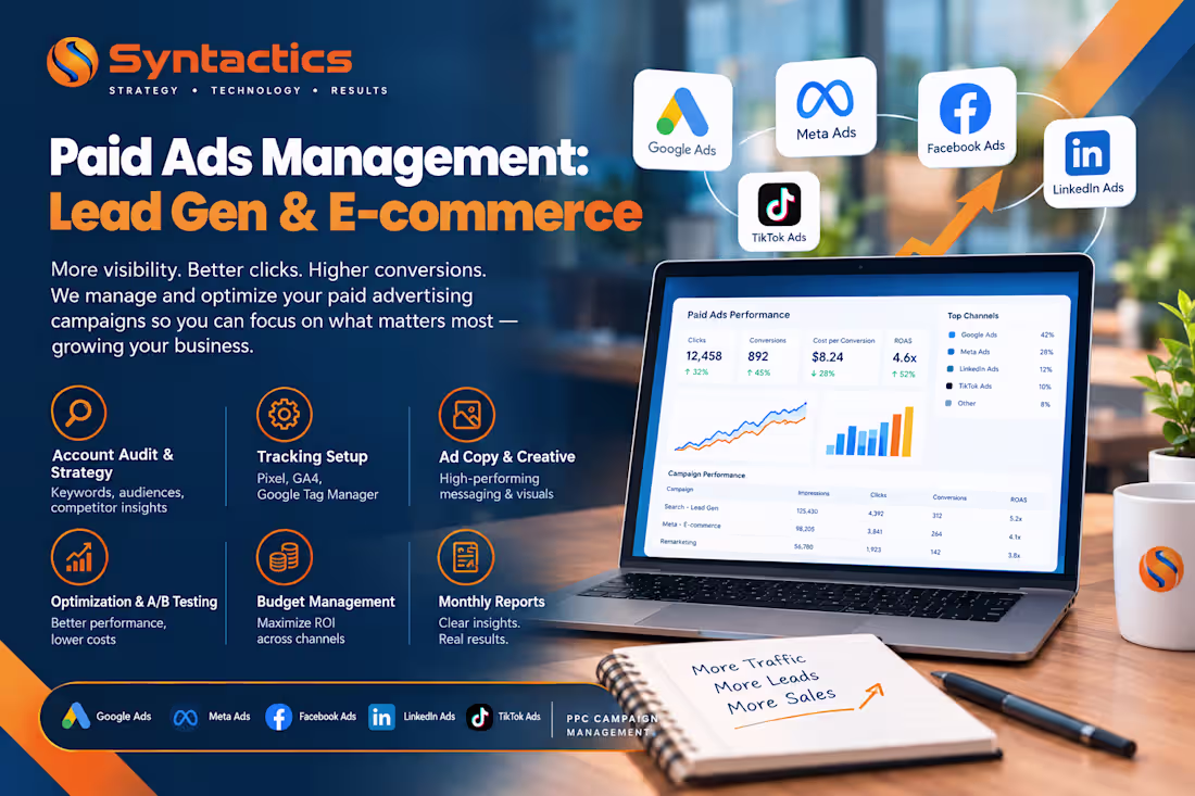 Cover image for Paid Ads Management: Lead Gen & E-commerce