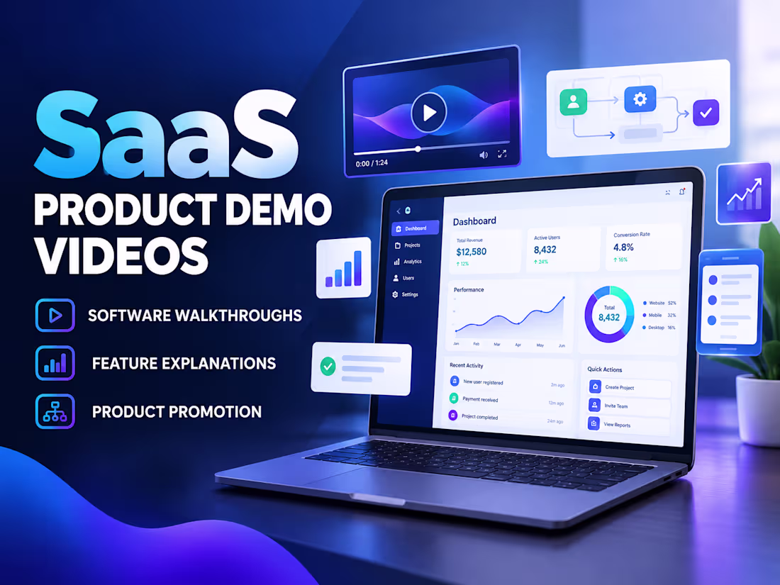Cover image for I will create SaaS product demo videos and software explainer
