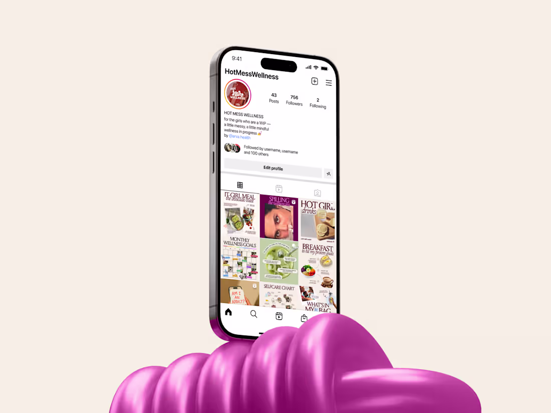 Cover image for HotMess Wellness | Content System & Social Media Design