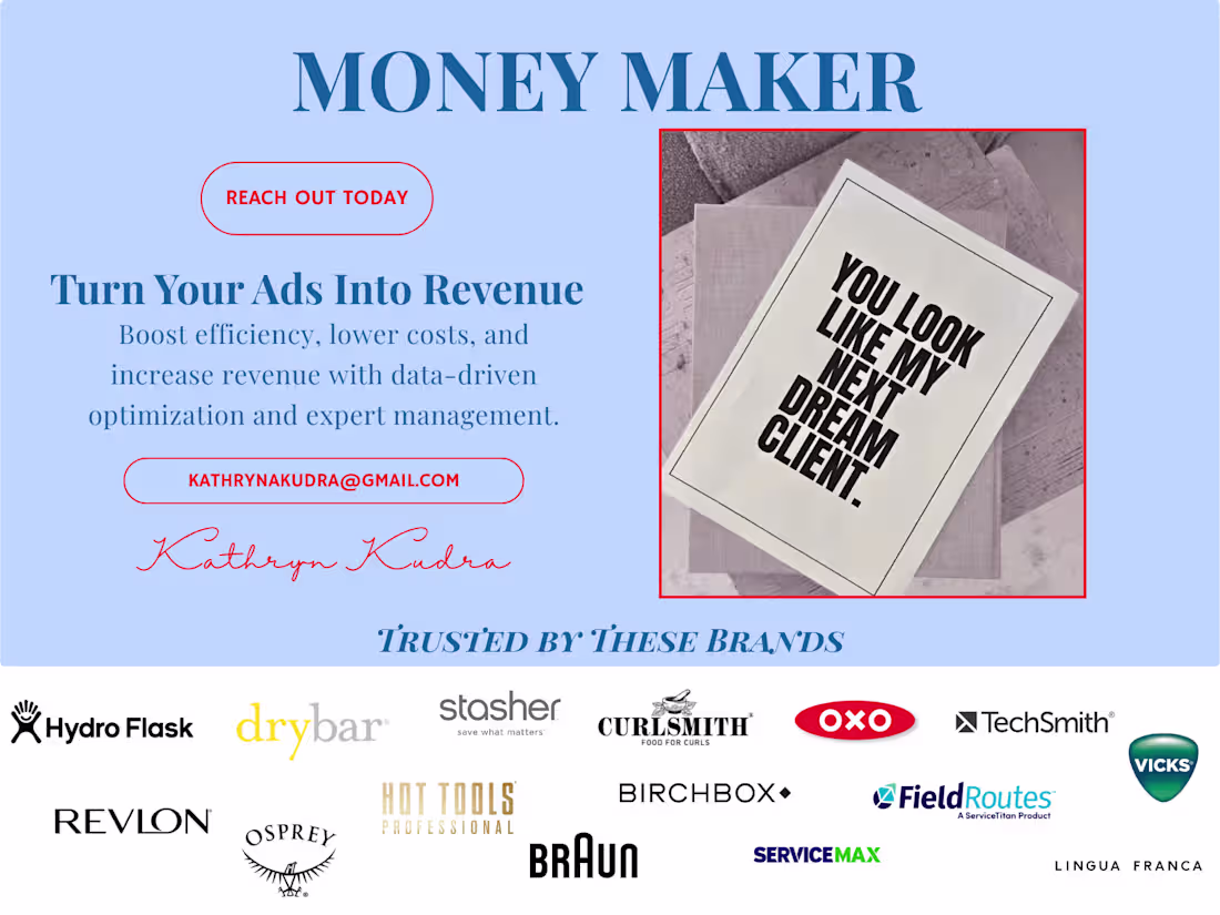 Cover image for Money Maker: Paid Social Ads Management