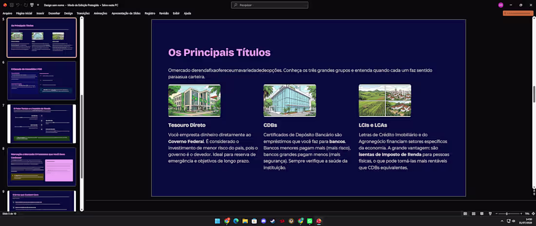 Cover image for Created a 10-slide presentation covering