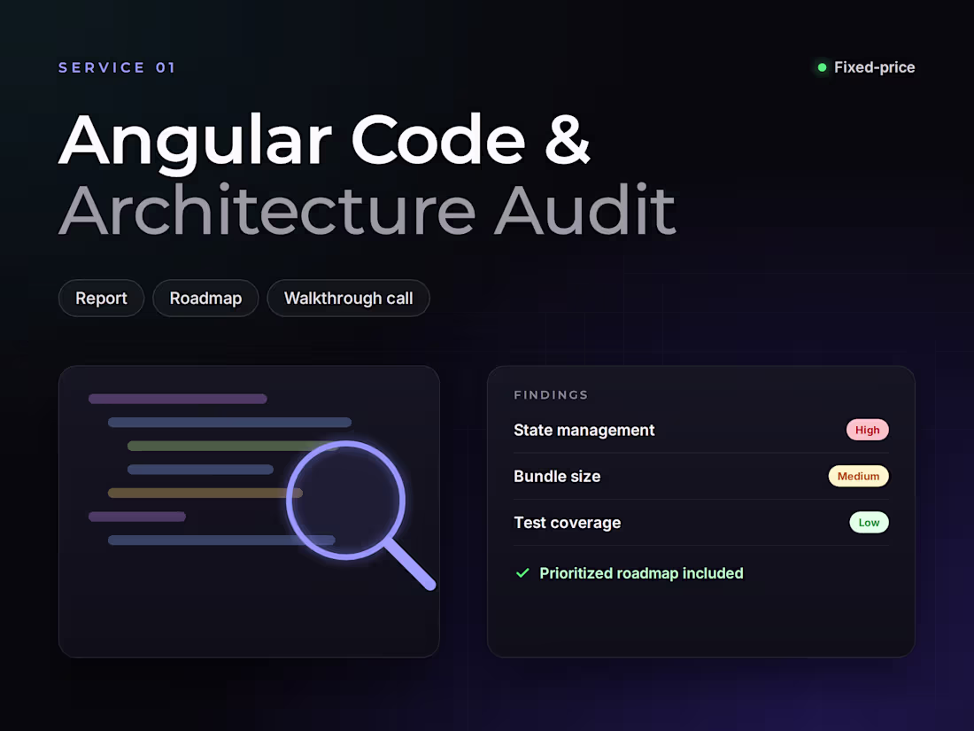 Cover image for Angular Code & Architecture Audit