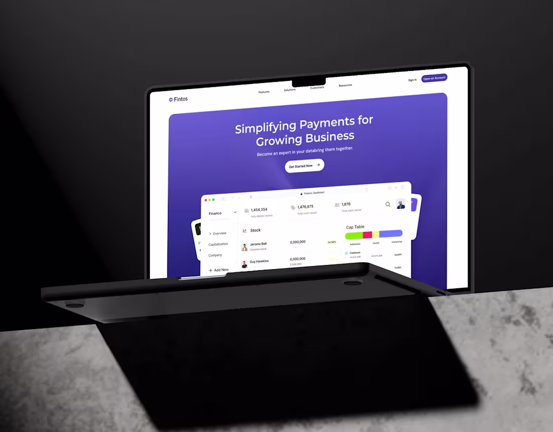 Cover image for Fintos Website - UI/UX Design