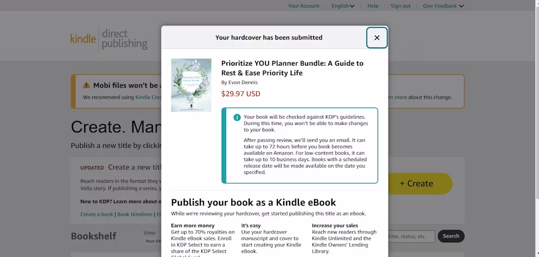 Cover image for I Help You Publish Your Book on Amazon KDP