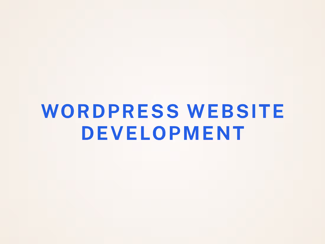 Cover image for WordPress Website Development