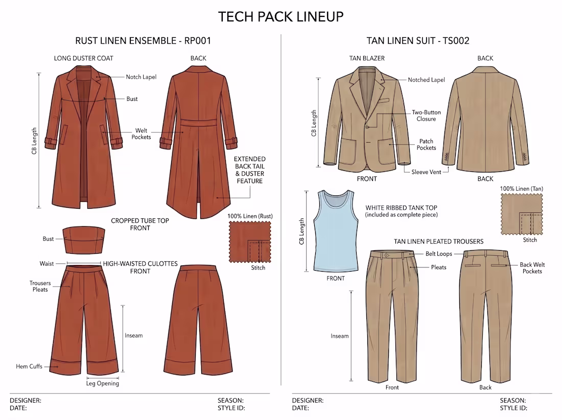 Cover image for Factory-Ready Apparel CAD Flats & Technical Specs