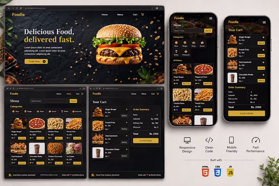 Cover image for A modern food ordering website