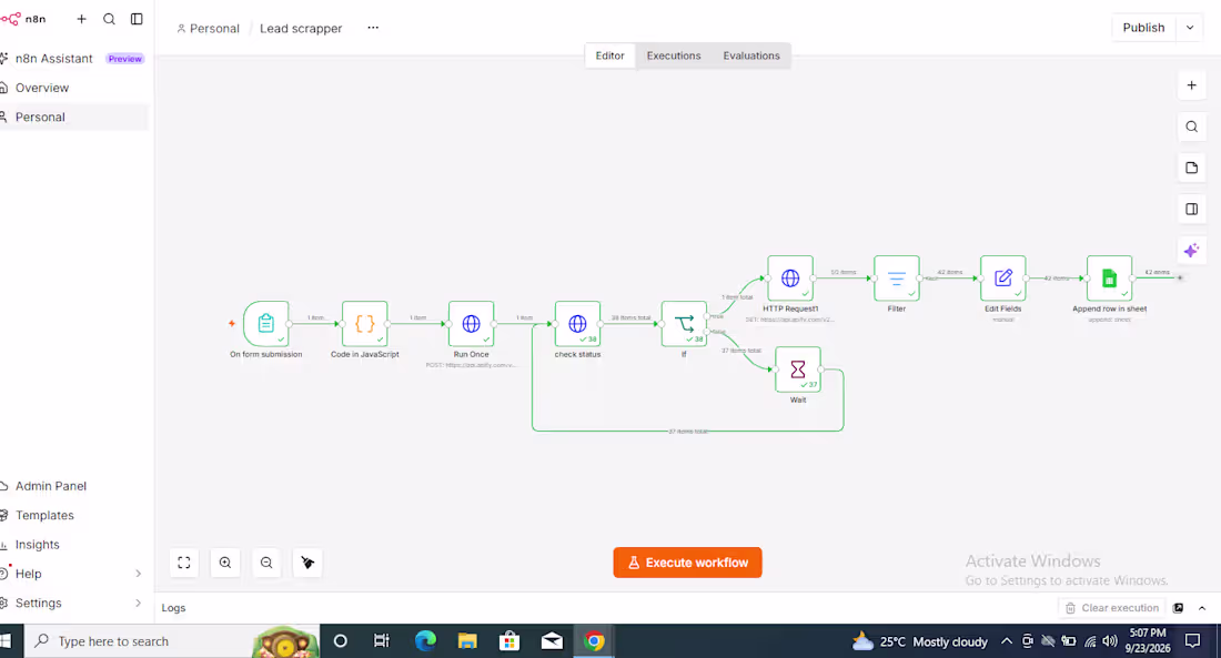 Cover image for Built a lead-scraping automation in