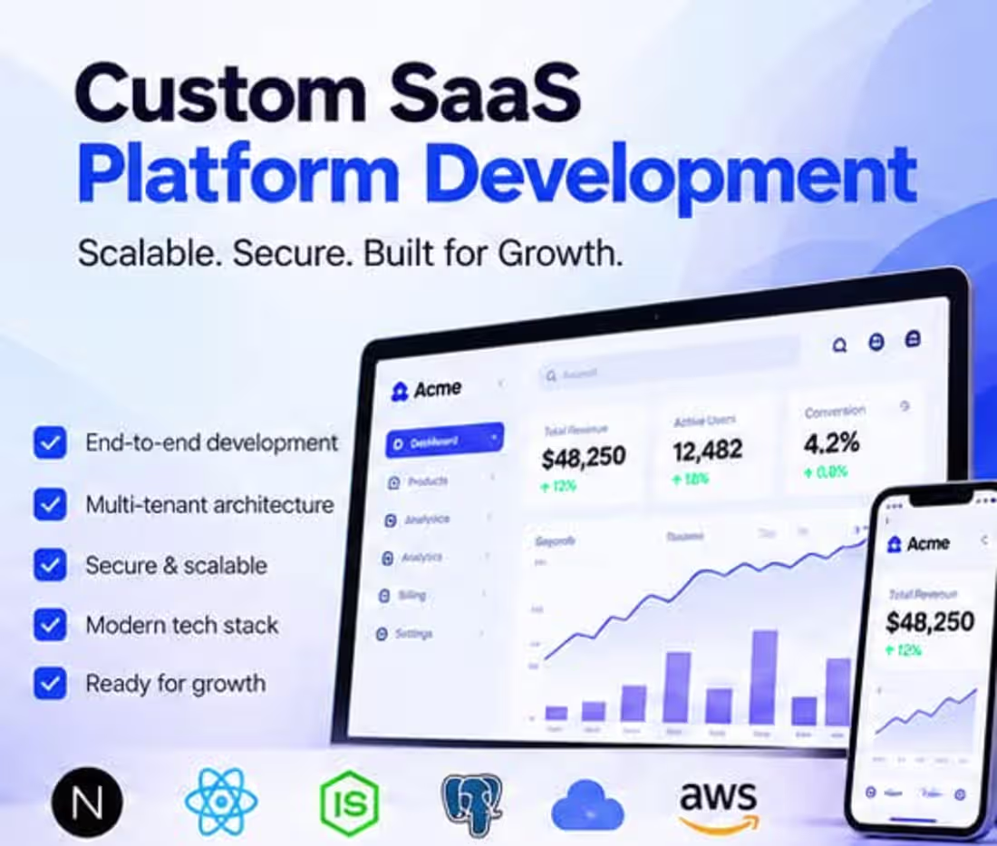 Cover image for Custom SaaS Platform Development