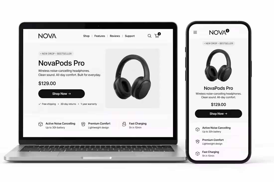 Cover image for High-Converting E-commerce Landing Page | Tailwind CSS
