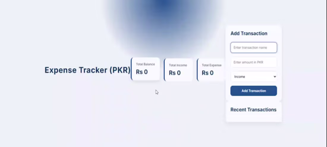 Cover image for Expense Tracker (PKR)
