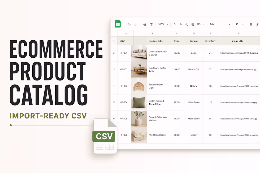 Cover image for Create a Clean Ecommerce Product Import Spreadsheet