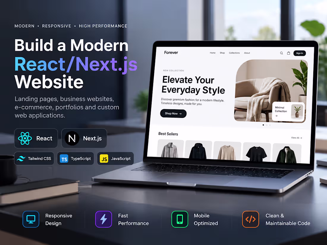 Cover image for Build a Modern React/Next.js Website