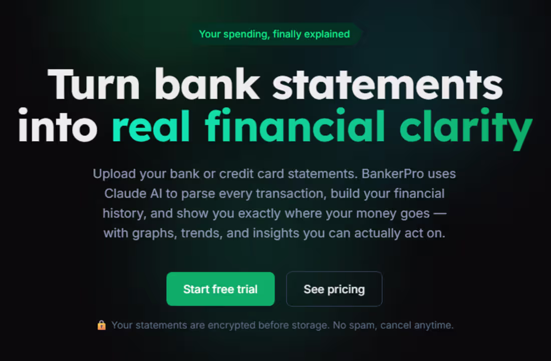 Cover image for BankerPro — AI Bank Statement Analyzer