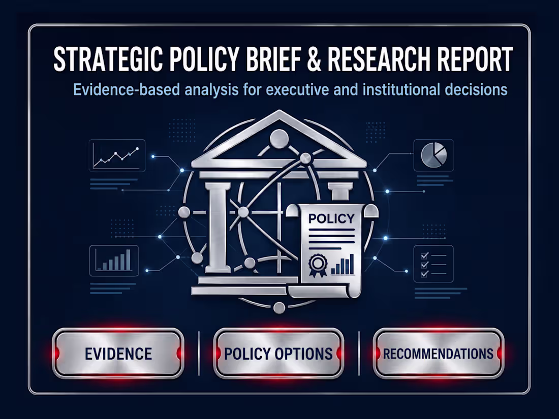 Cover image for Strategic Policy Brief and Research Report