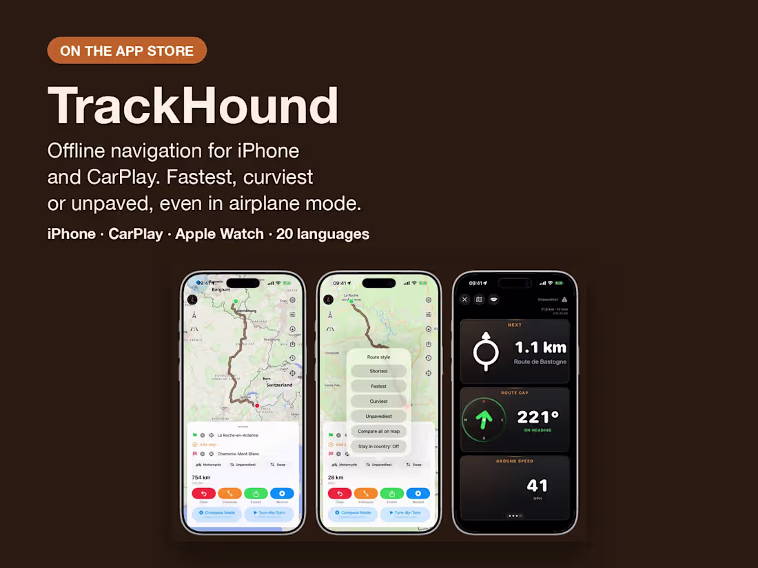 Cover image for TrackHound: offline navigation for iPhone