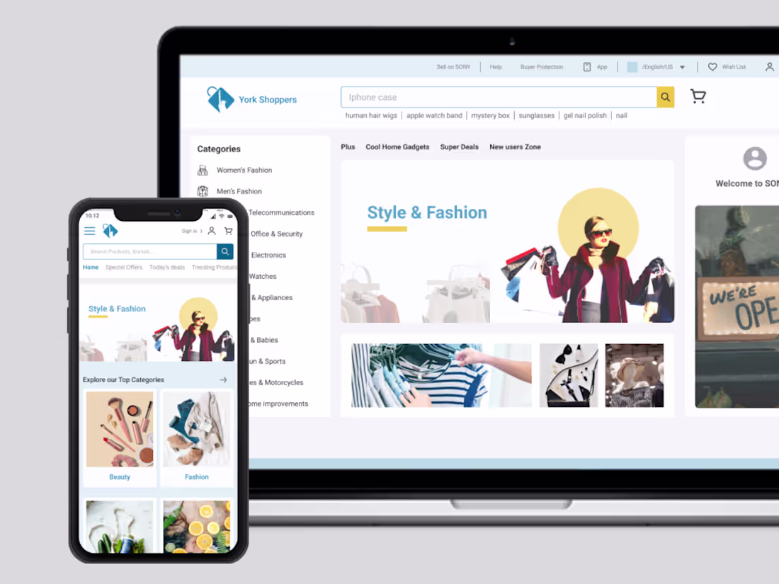 Cover image for UX/UI Design for E-commerce Platform