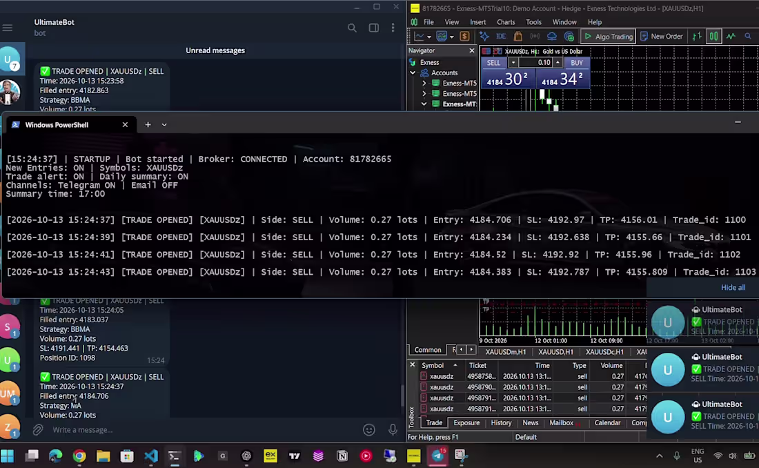 Cover image for Custom Python Trading Bot for MetaTrader 5