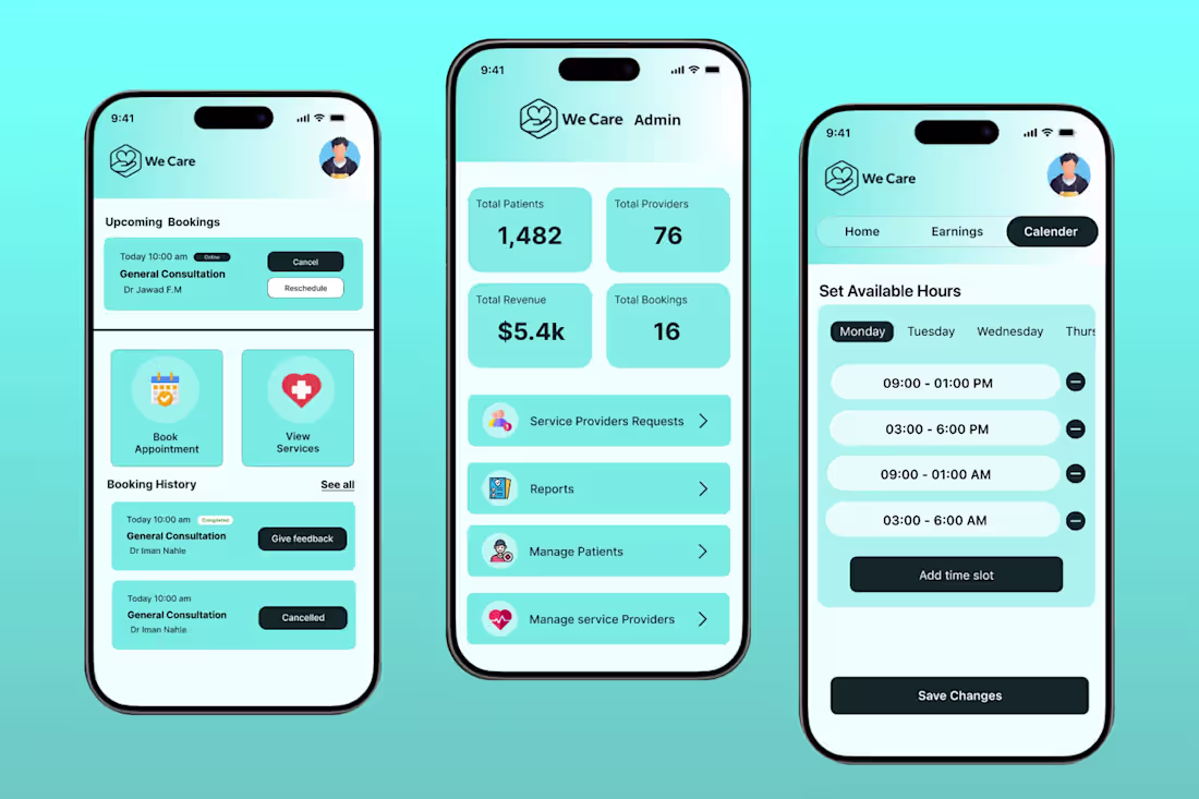 Cover image for WeCare - Doctor Booking App