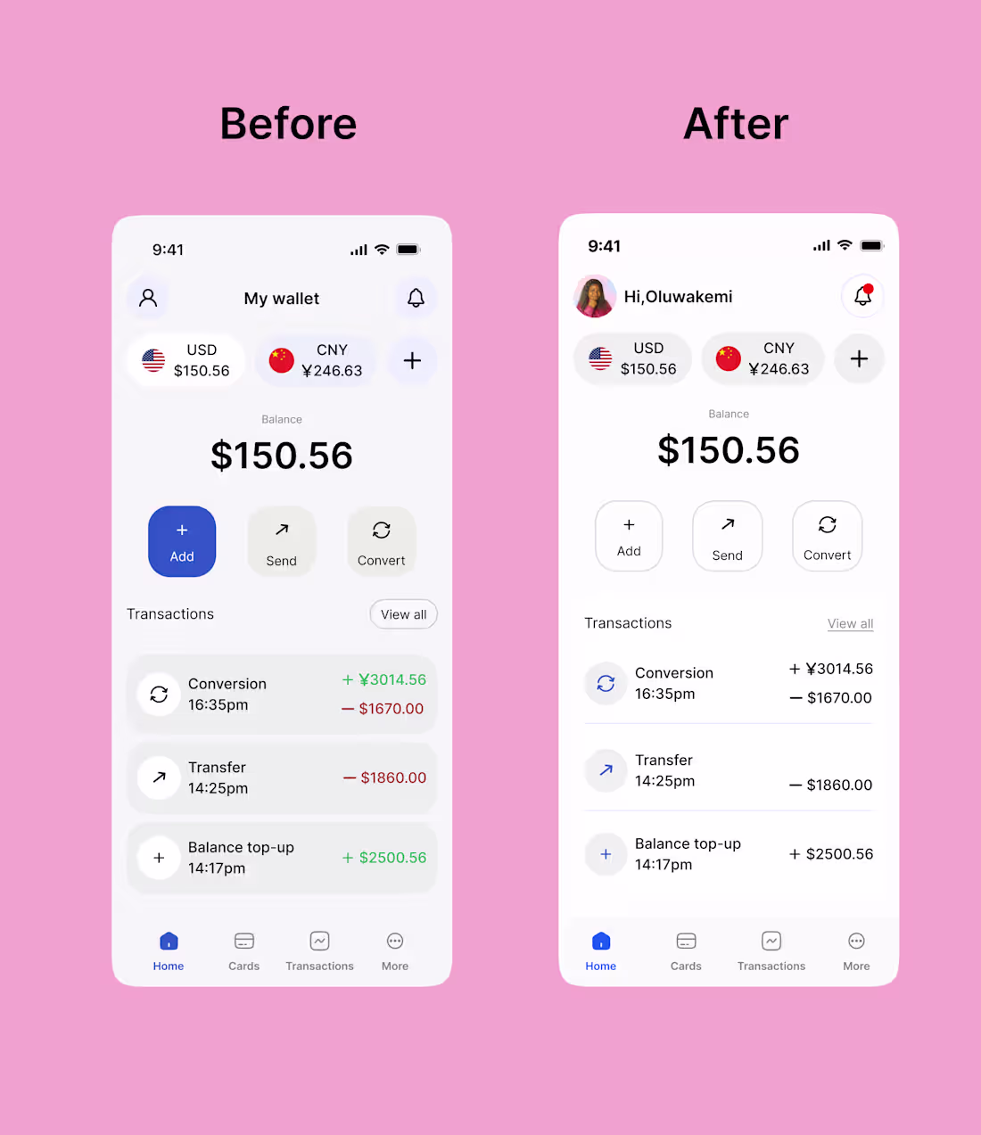 Cover image for We recently worked on refining a wallet app interface, and h...
