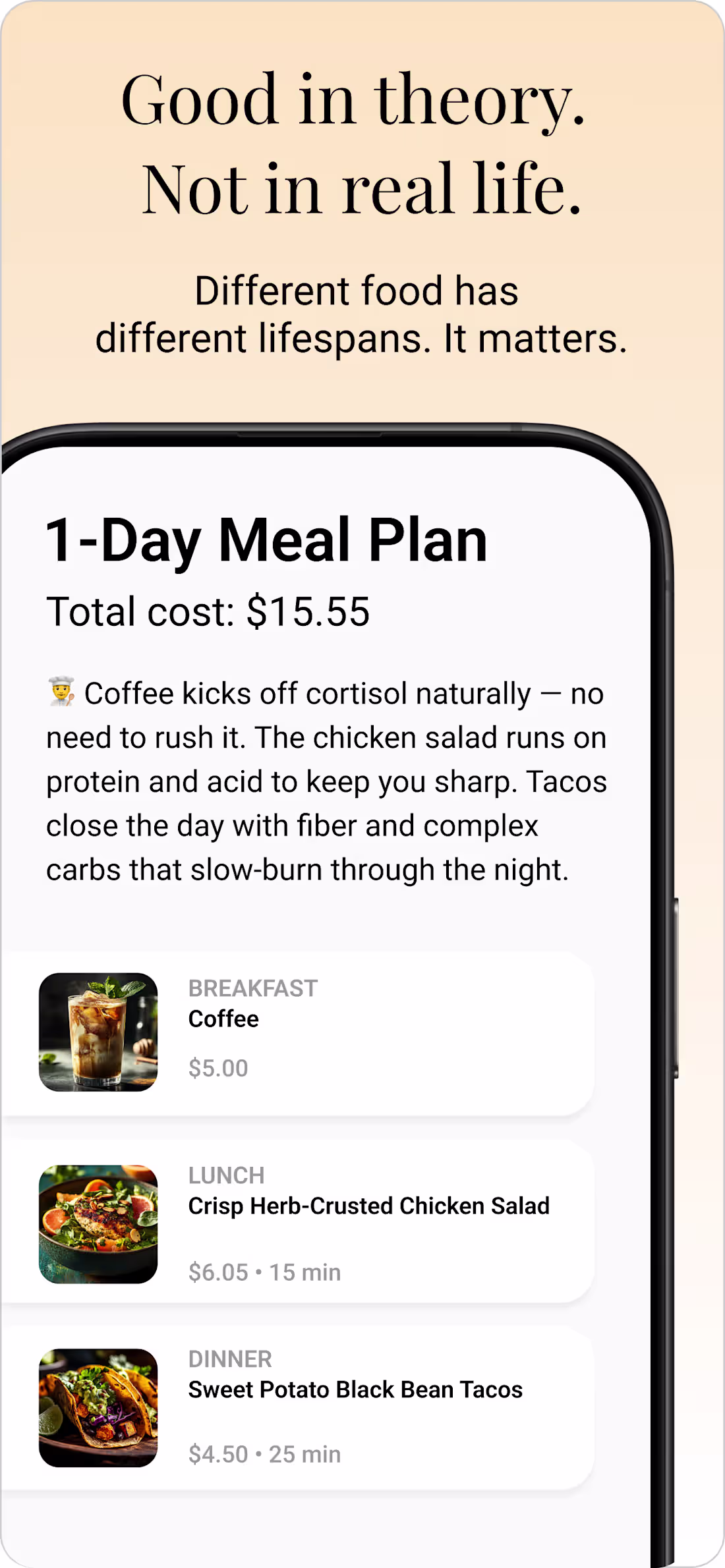 Cover image for Daily meal plan with built-in