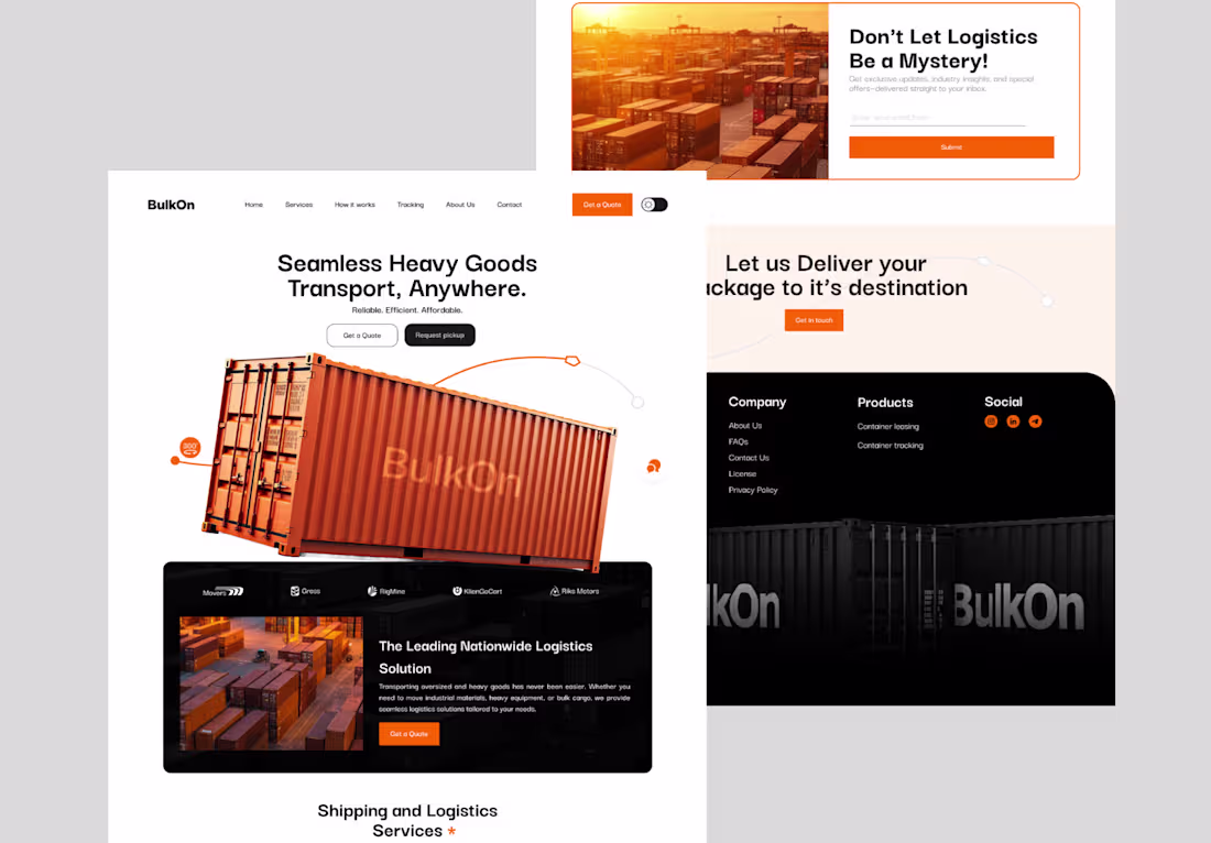 Cover image for BulkOn Logistics Website