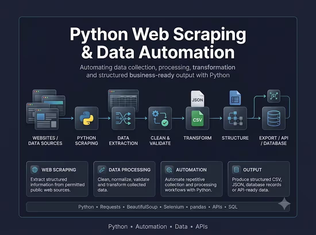 Cover image for Python Web Scraping & Data