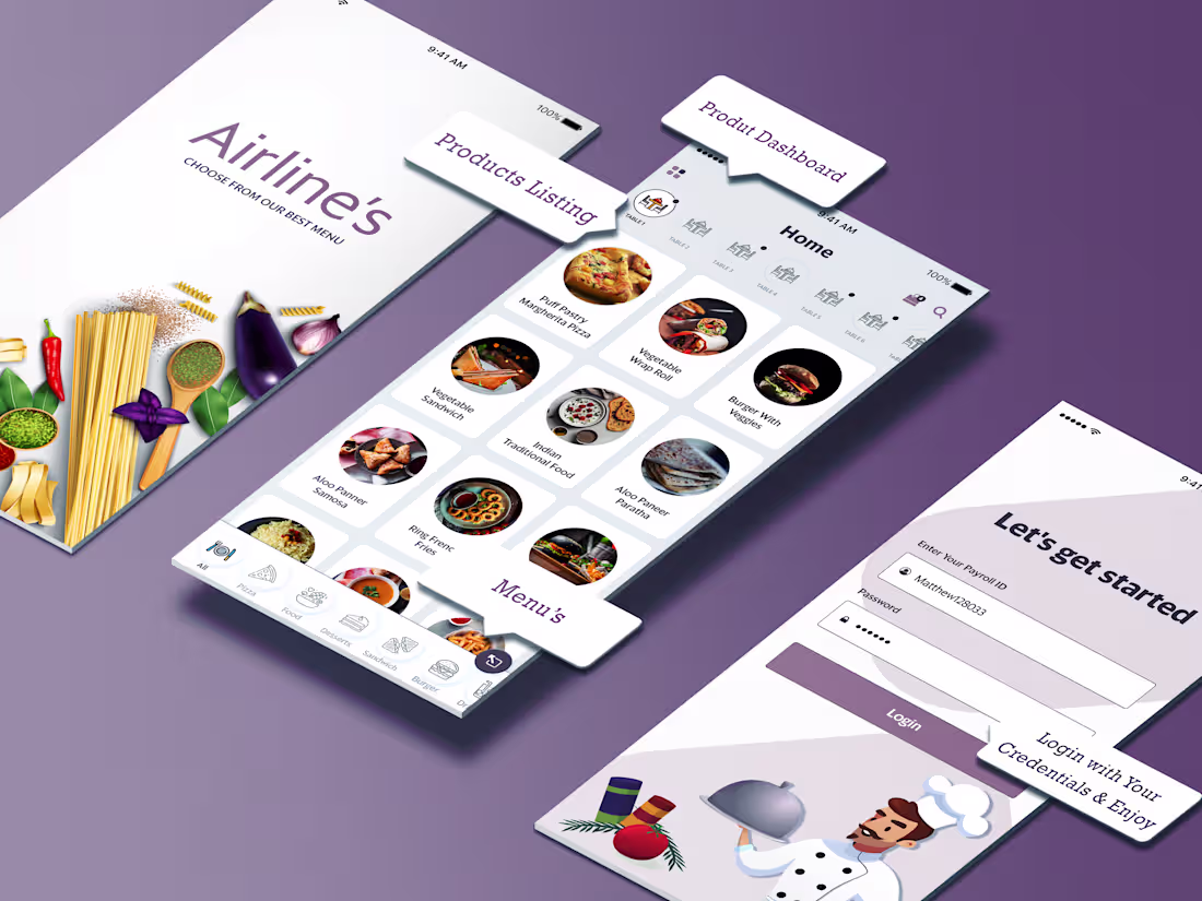 Cover image for Airline's - Restaurant Food Ordering