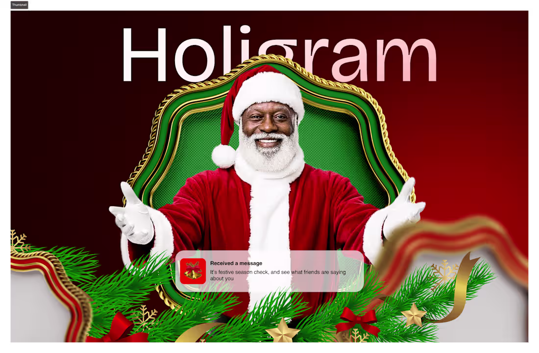 Cover image for Holigram, Christmas Messaging platform