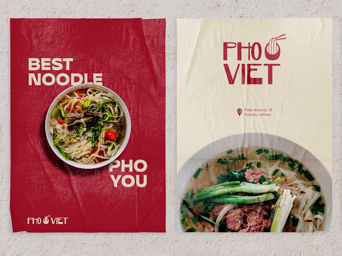 Cover image for PHO VIET - DELIVERY RESTAURANT BRAND IDENTITY