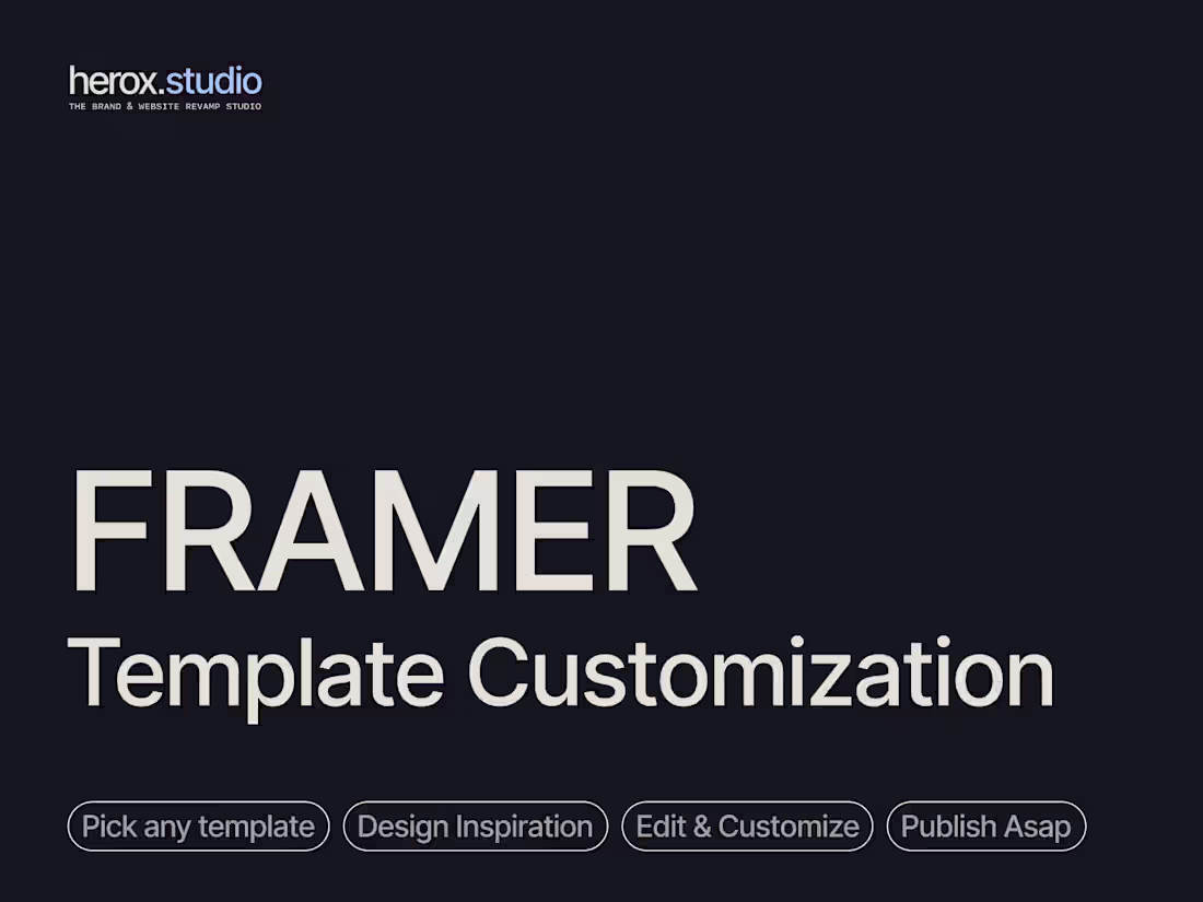 Cover image for Template Setup and Customization in Framer