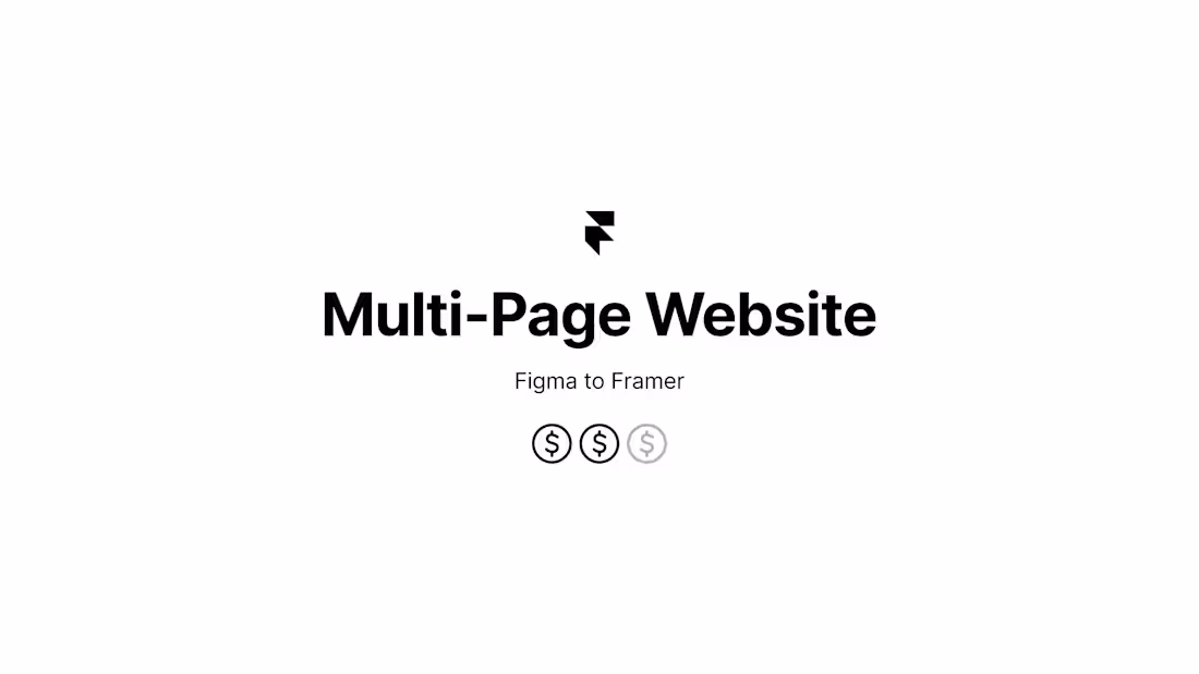 Cover image for Multi-Page Website with Framer