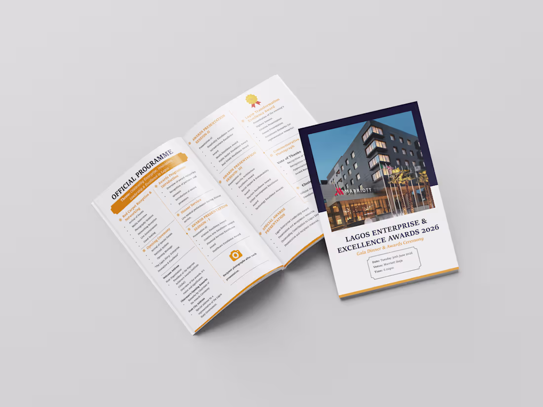 Cover image for Designed the official program booklet